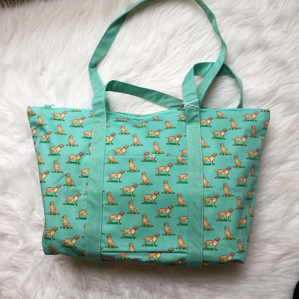 LAST ONE! Alynn Golden Retriever Dog Print Tote - Picture 4 of 6